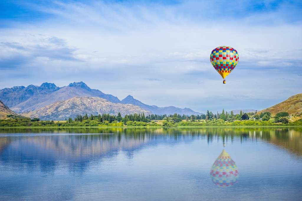 Hot Air Balloons In Queenstown, New Zealand