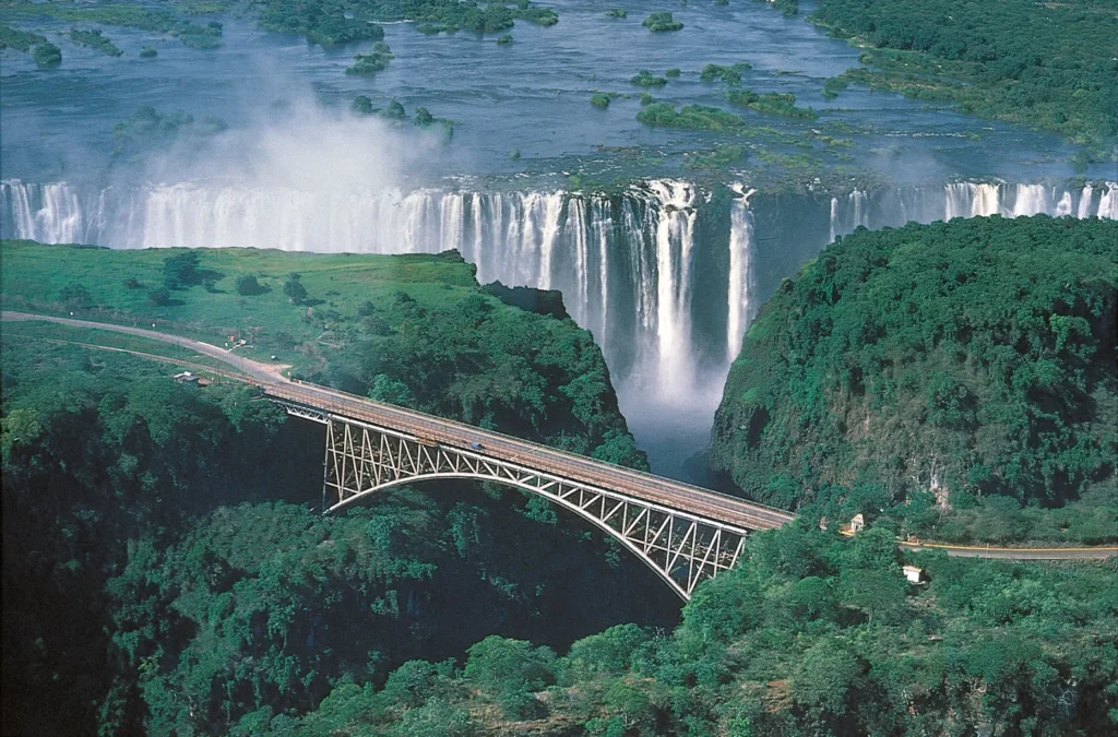 Victoria Falls bridge Zambezi River, Zimbabwe, Zambia